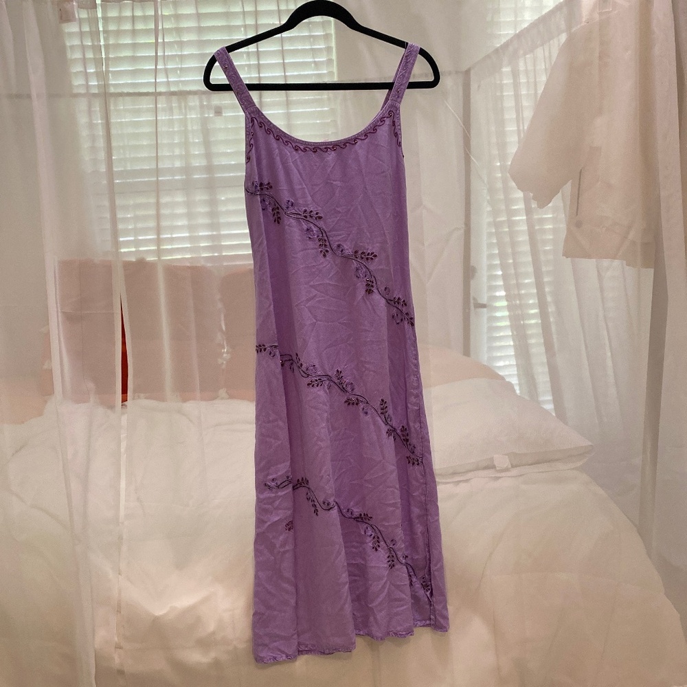 Made in India purple beaded midi dress